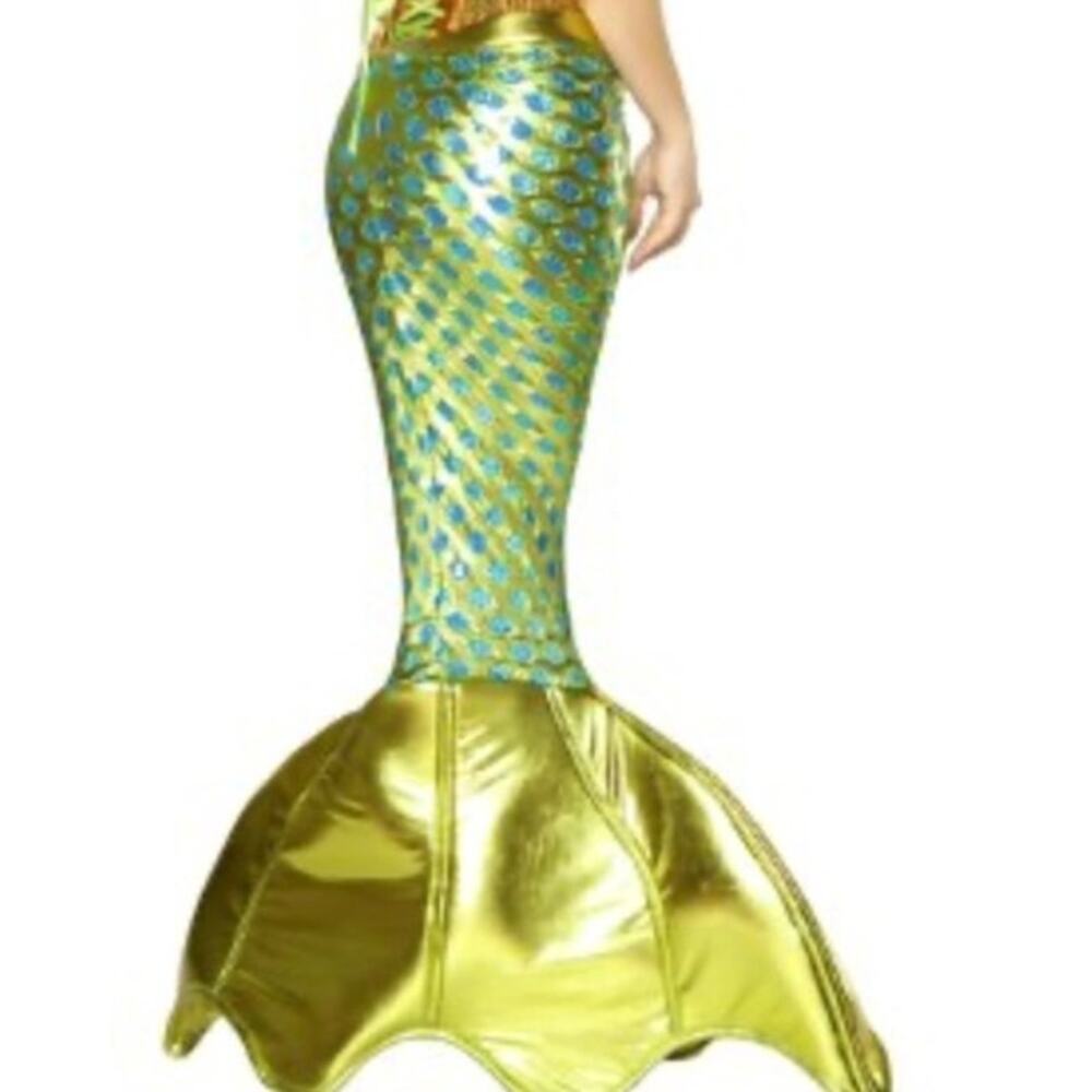 NEW Roma Green Mermaid Tail Skirt Costume w/ Blue‎ Sequins & Back Zip Small - Picture 6 of 10